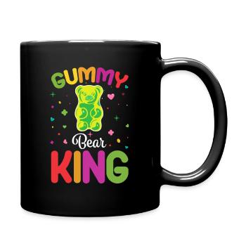Gümmibär König der Süßigkeiten - Tasse einfarbig - Schwarz - Rechts