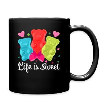 Gümmibären machen das leben süßer - Tasse einfarbig - Schwarz - Rechts