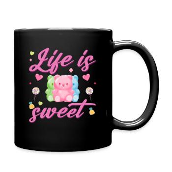 Gümmibären machen das leben süßer - Tasse einfarbig - Schwarz - Rechts