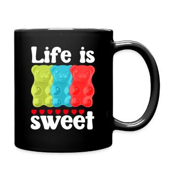 Gümmibären machen das leben süßer - Tasse einfarbig - Schwarz - Rechts