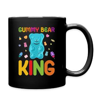Gümmibär König der Süßigkeiten - Tasse einfarbig - Schwarz - Rechts
