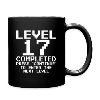 Level 17 Complete - Tasse einfarbig - Schwarz - Rechts