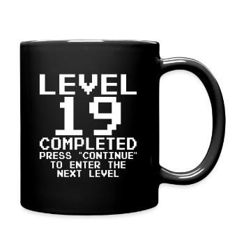Level 19 complete - Tasse einfarbig - Schwarz - Rechts