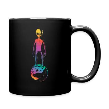 Cadeau coloré de planète extraterrestre - Mug uni - noir - Droite