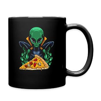 Alien Pizza - Full Colour Mug - black - Right