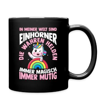 Licorne - Mug uni - noir - Droite
