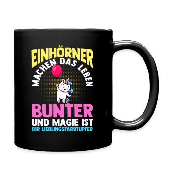 Licorne - Mug uni - noir - Droite