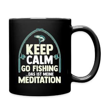 Angler Fishing Fishing Rod Fishing - Full Colour Mug - black - Right
