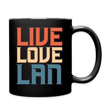 Live Love LAN Network administrator - Full Colour Mug - black - Right