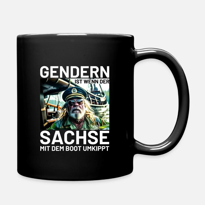 Ossi Sachse Gendern - Tasse einfarbig - Schwarz