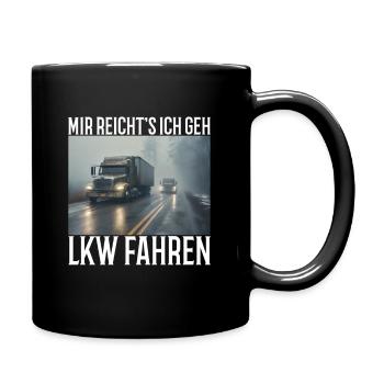 Lkw Fahrer - Tasse einfarbig - Schwarz - Rechts