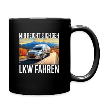 Camionneur - Mug uni - noir - Droite