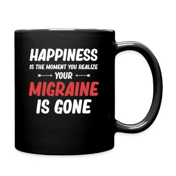 Happiness is the moment when you realize that - Full Colour Mug - black - Right