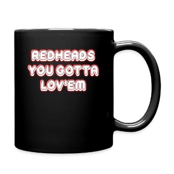 Irische Rothaarige Du Musst Sie Lieben St. - Tasse einfarbig - Schwarz - Rechts