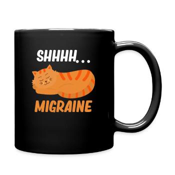 Shh Migraine Thank You Illness Disorder - Full Colour Mug - black - Right