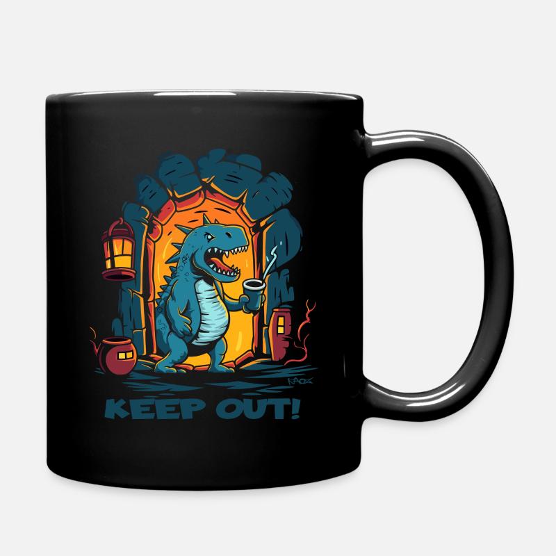Drôle de dragon de donjon : Pas d’entrée - Mug uni - noir