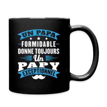Toller Papa gibt Opa immer Außergewöhnliches - Tasse einfarbig - Schwarz - Rechts