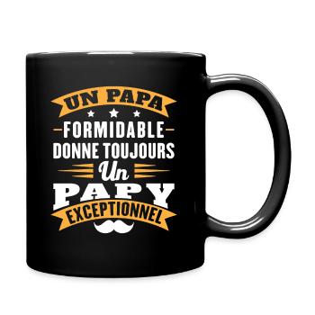 Toller Papa gibt Opa immer Außergewöhnliches - Tasse einfarbig - Schwarz - Rechts