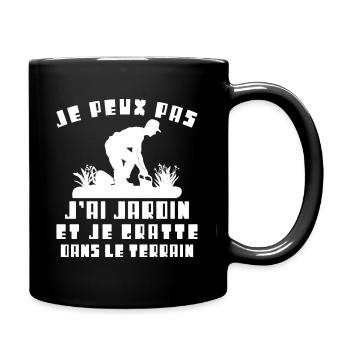 I can't I garden - Full Colour Mug - black - Right
