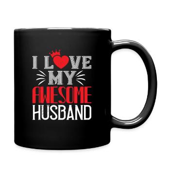 Ich liebe meinen großartigen Ehemann - Tasse einfarbig - Schwarz - Rechts
