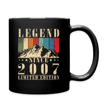 Legend 2007 Birthday Year of birth 2007 Men - Full Colour Mug - black - Right