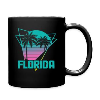 Florida Retro Souvenir USA Amerika - Tasse einfarbig - Schwarz - Rechts