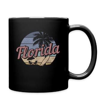 Florida Surfer Souvenir USA Amerika - Tasse einfarbig - Schwarz - Rechts
