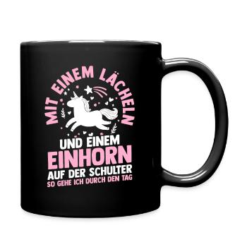 Licorne - Mug uni - noir - Droite