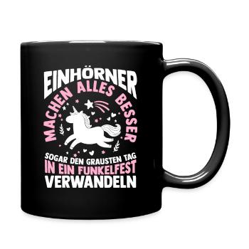 Licorne - Mug uni - noir - Droite