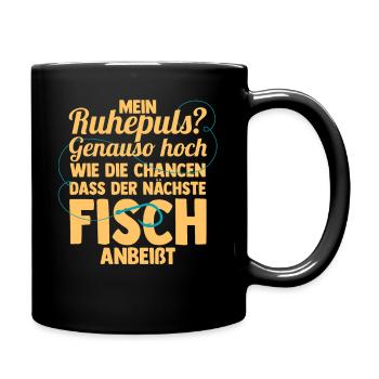 Pêcheur à la ligne Canne à pêche Pêche - Mug uni - noir - Droite