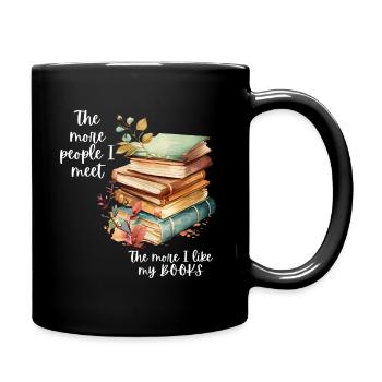For book lovers and reading enthusiasts. You like to read - Full Colour Mug - black - Right