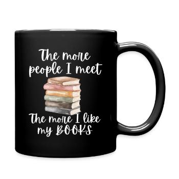 Funny Books Saying for Book Lovers - Full Colour Mug - black - Right