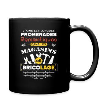 Bricoleur, Quand la Romance Rencontre le Bricolage - Mug uni - noir - Droite