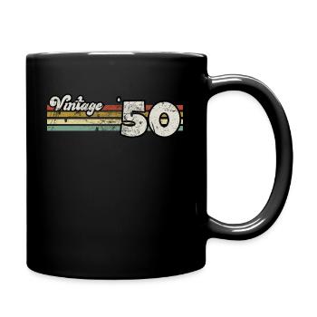 Retro Geburtstag Geboren 1950 Slogan Phrase Zitat - Tasse einfarbig - Schwarz - Rechts