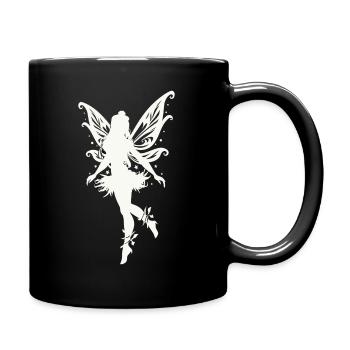 Fee Elfe Märchen Fabelwesen - Tasse einfarbig - Schwarz - Rechts
