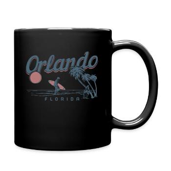 Orlando Florida Souvenir USA Amerika - Tasse einfarbig - Schwarz - Rechts