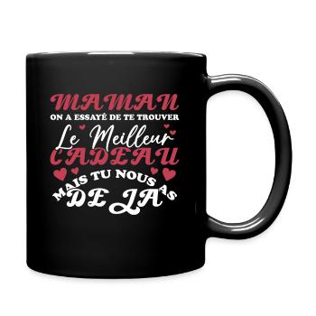 Mama, wir haben versucht, das beste Geschenk für dich zu finden - Tasse einfarbig - Schwarz - Rechts