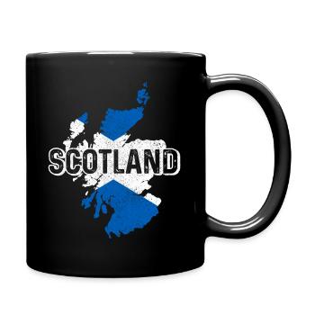 Schottland Schottische Flagge UK Vintage - Tasse einfarbig - Schwarz - Rechts