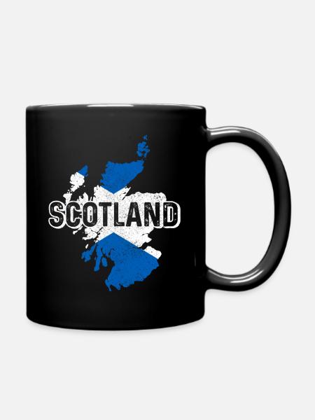 Schottland Schottische Flagge UK Vintage - Tasse einfarbig - Schwarz