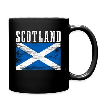 Schottland Schottische Flagge UK Vintage - Tasse einfarbig - Schwarz - Rechts