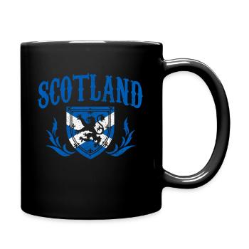 Schottland Schottische Flagge UK Vintage - Tasse einfarbig - Schwarz - Rechts