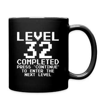 Level 32 Complete - Tasse einfarbig - Schwarz - Rechts