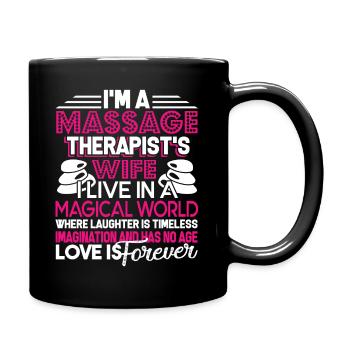Massage Therapist Massage Therapist's Wife - Full Colour Mug - black - Right