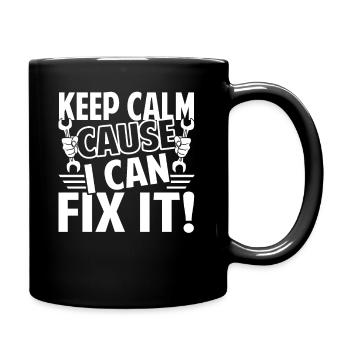 Mechanic Mechanic Keep Calm I Can Fix It - Full Colour Mug - black - Right