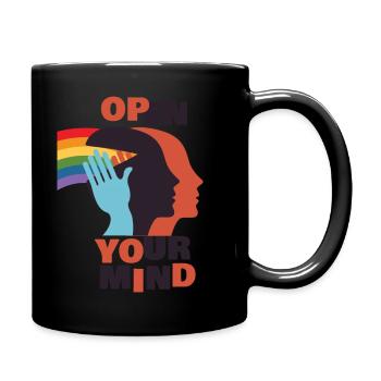 Open Your Mind For The Rainbow - Colorful Fantasy - Tasse einfarbig - Schwarz - Rechts
