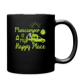 Minicamper Happy Place Camping-Camper Microcamper - Full Colour Mug - black - Right