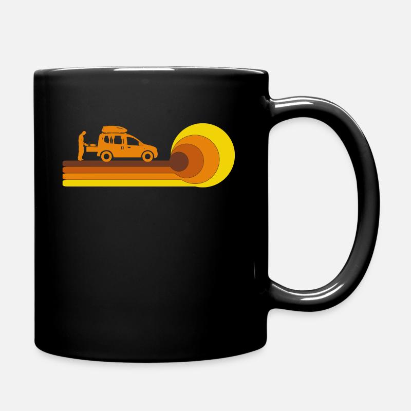 Vintage Minicamper Camping-Camper Microcamper - Tasse einfarbig - Schwarz