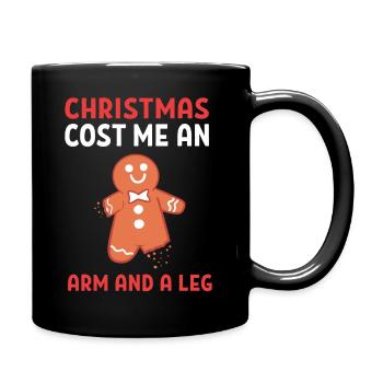 Lebkuchenmann Bäcker - Tasse einfarbig - Schwarz - Rechts