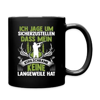 Chasse, Chasse, Cerf, Chasse, Sanglier, Chasseur, Chasseur - Mug uni - noir - Droite