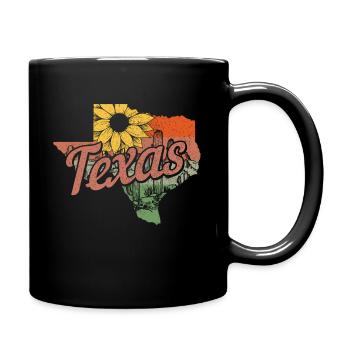 Texas - Tasse einfarbig - Schwarz - Rechts